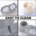 Automatic Pet Water Dispenser - Easy to Clean - Market FindsMarket Findsautomatic pet water dispenser showing easy to clean detachable parts in light gray speckled design