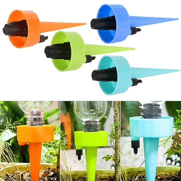 Colorful Wukusy automatic plant watering spikes for efficient garden irrigation and plant care