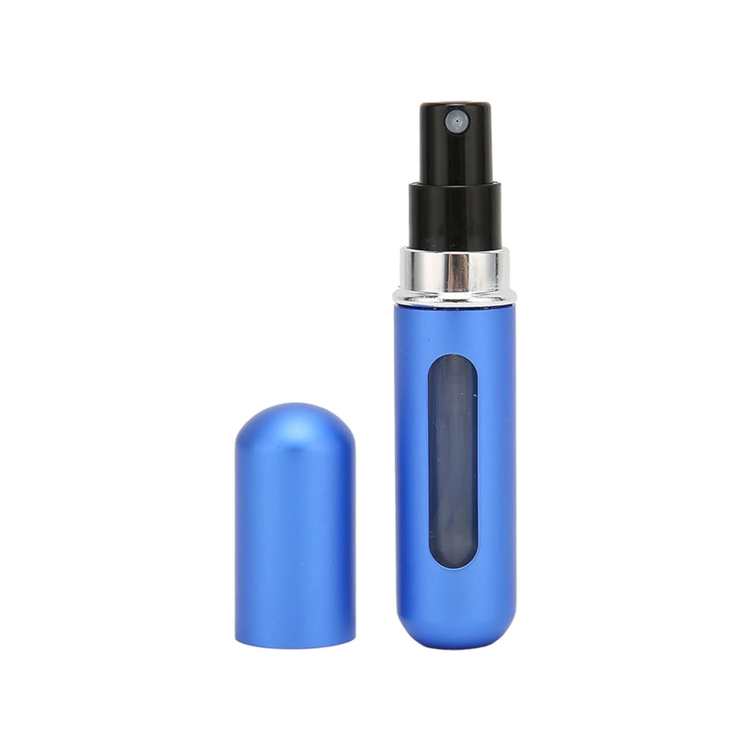 Wukusy blue mini refillable perfume spray bottle with removable cap for travel use