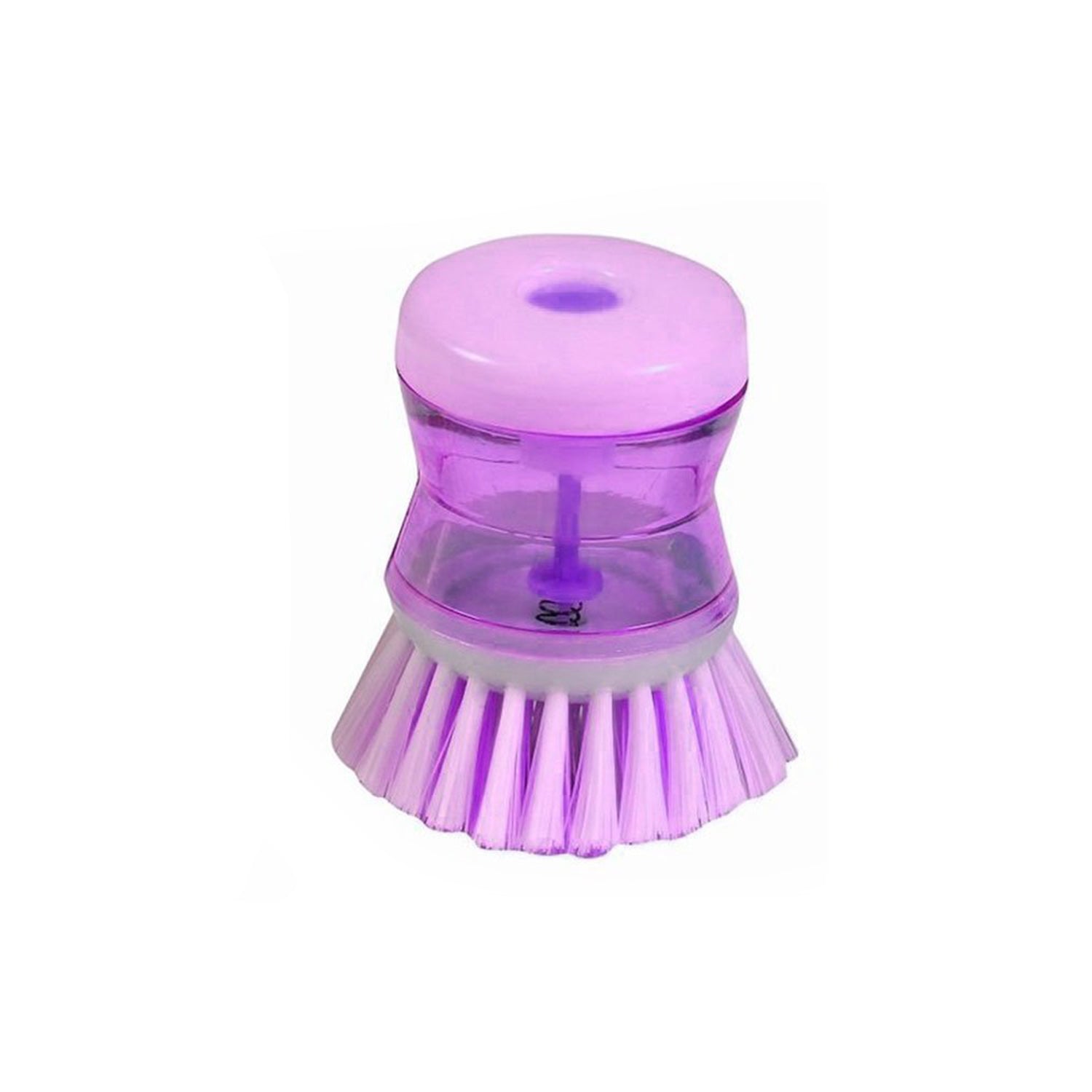Wukusy purple cleaning brush with soap dispenser for effective kitchen and home cleaning