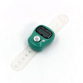 Wukusy digital finger tally counter in green with clear adjustable strap for counting tasks