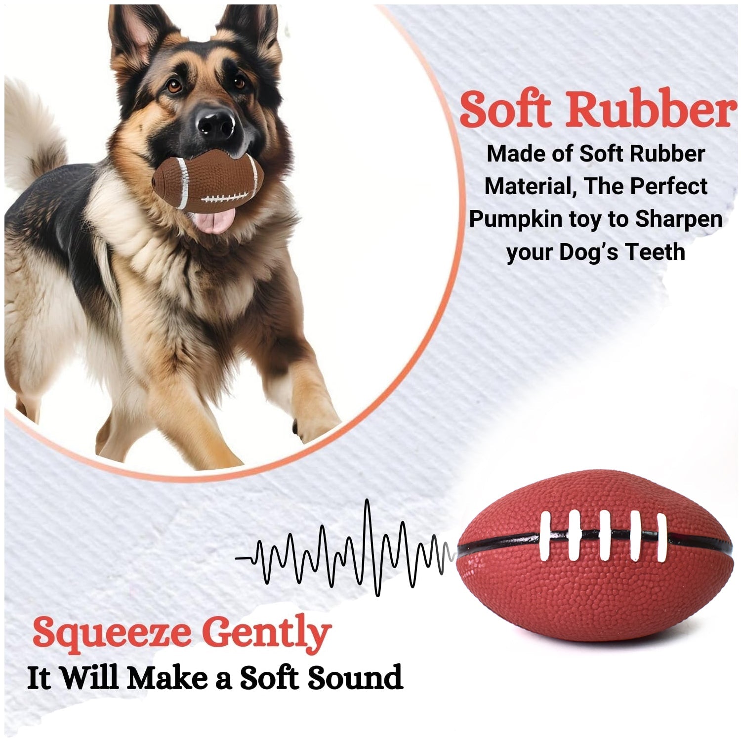 Wukusy sports squeeze balls for kids shaped like a soft rubber football toy for dogs