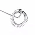 Electric Handheld Milk Frother with Steel Whisk - Market FindsMarket Findselectric handheld milk frother stainless steel spiral whisk attachment close up