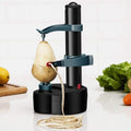 Electric Vegetable Peeler for Easy Home Use - Market FindsMarket Findselectric vegetable peeler in black peeling a potato on a kitchen countertop