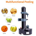 Electric Vegetable Peeler for Easy Home Use - Market FindsMarket Findselectric vegetable peeler in black with multifunctional peeling for kiwi potato apple carrot and pear