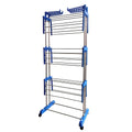 Foldable Laundry Drying Stand with Wheels - Market FindsMarket Findsfoldable laundry drying stand with multiple tiers and blue accents for efficient clothes drying