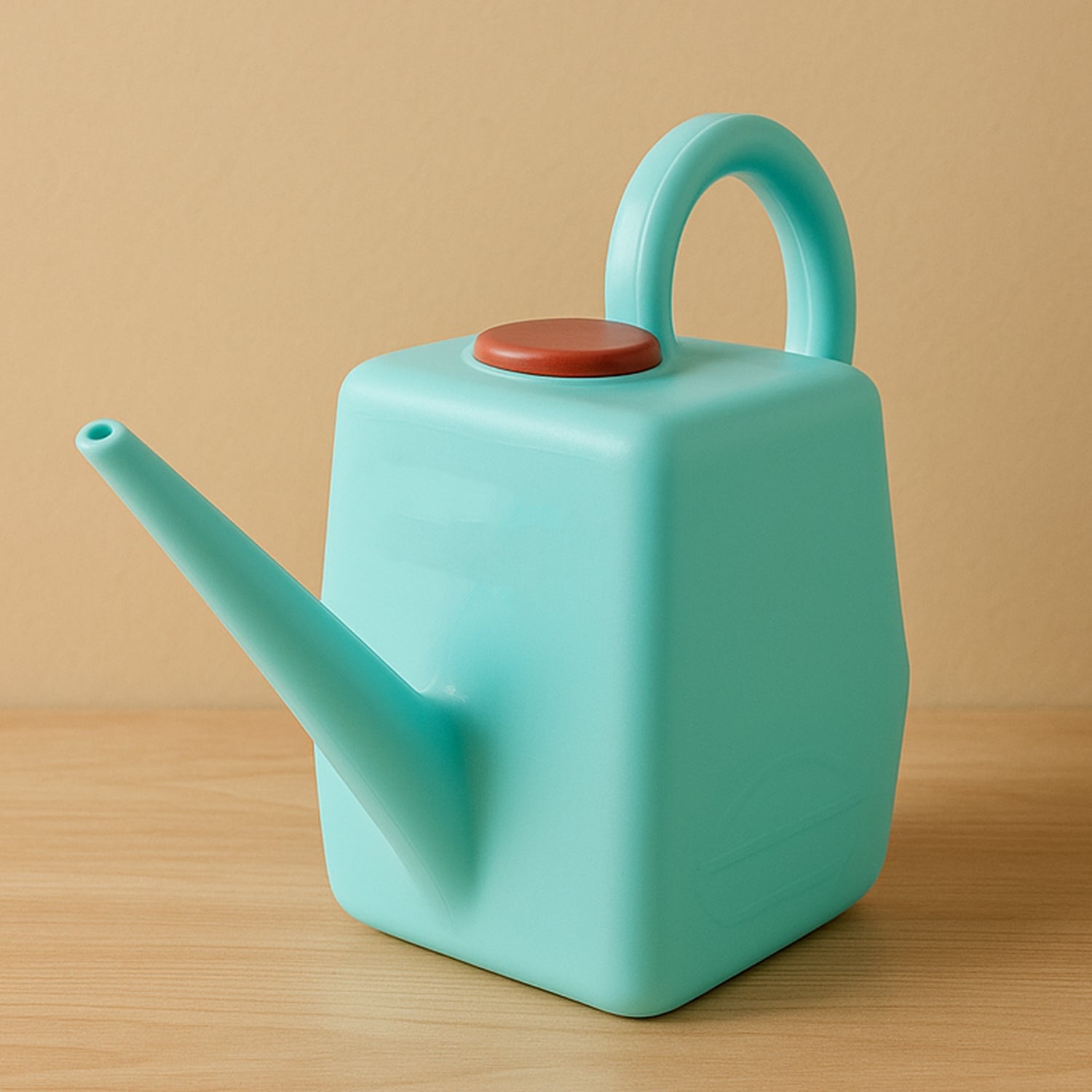 Wukusy 2 litre gardening watering can in teal with a long spout and top handle for easy pouring