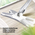 Wukusy hands-free squeeze mop with flat cleaning head for efficient home floor cleaning