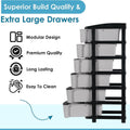 Wukusy heavy duty plastic drawer cabinet with modular design and extra large drawers for home improvement
