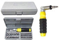 Wukusy screwdriver bit set with accessories in gray case including various bits and yellow black ergonomic handle