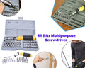 Wukusy screwdriver bit set with accessories including 41 multipurpose bits and a yellow black handle in gray case