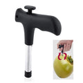 Wukusy stainless steel coconut opener with black handle for easy and safe coconut opening