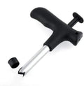Wukusy stainless steel coconut opener with black ergonomic handle for easy coconut husking