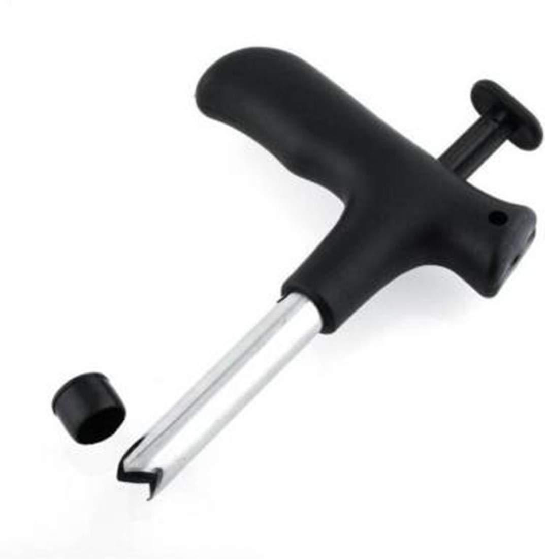 Wukusy stainless steel coconut opener with black ergonomic handle for easy coconut husking