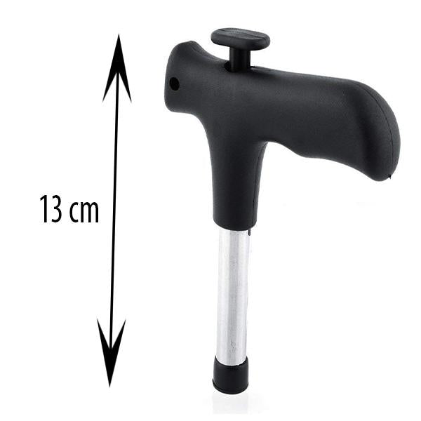 Wukusy stainless steel coconut opener with black handle measuring 13 cm for easy coconut opening