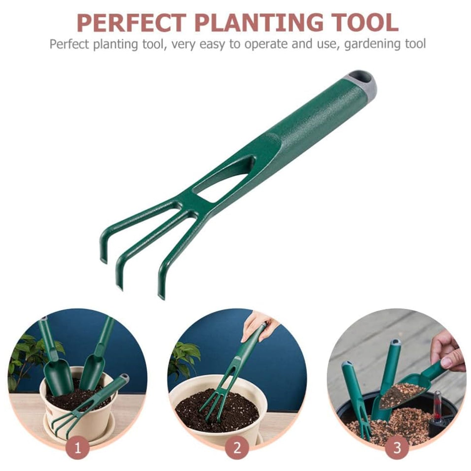 Wukusy heavy duty garden hand trowel and cultivator tool with green handle for planting and soil cultivation