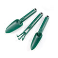 Wukusy heavy duty garden hand trowel set including two trowels and one cultivator with green handles