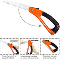 Wukusy mini folding pruning saw with ergonomic handle and foldable blade for easy storage