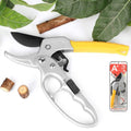 Wukusy professional gardening shears with yellow handle and sharp blades for precise pruning