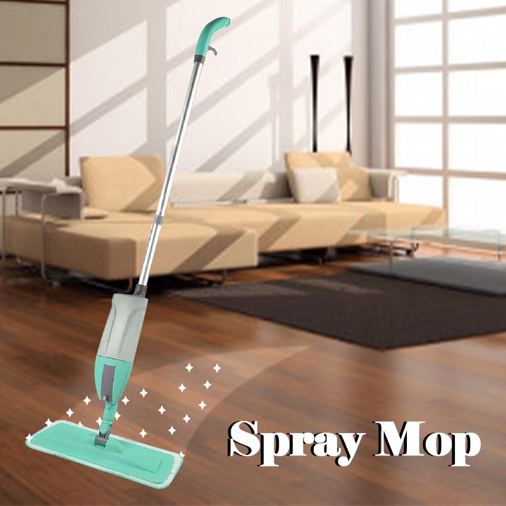 Wukusy spray mop designed as the best mop for tile and wood floors in a modern living room