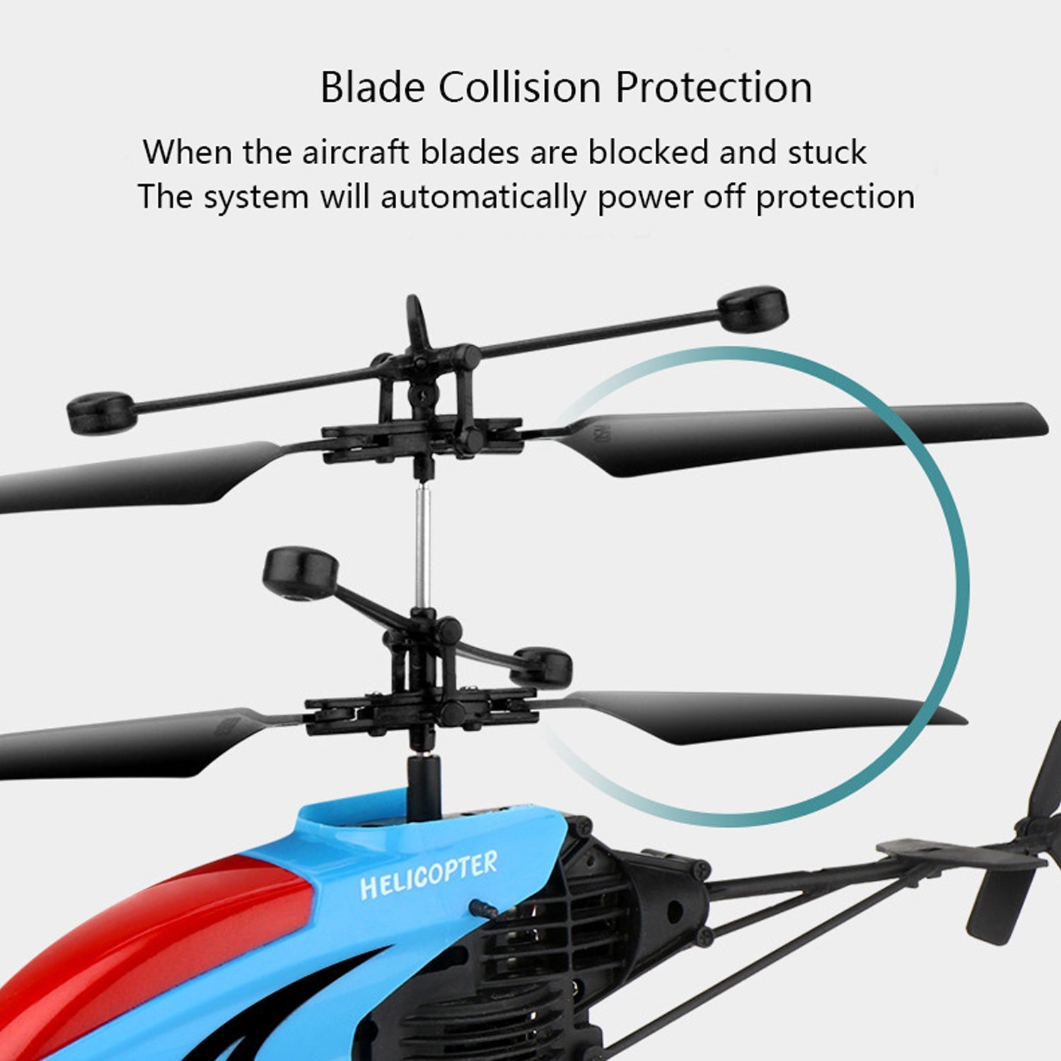 Wukusy remote control helicopter for kids featuring blade collision protection system