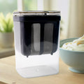 Wukusy 2 in 1 yogurt maker and strainer clear container with black strainer and lid on wooden table