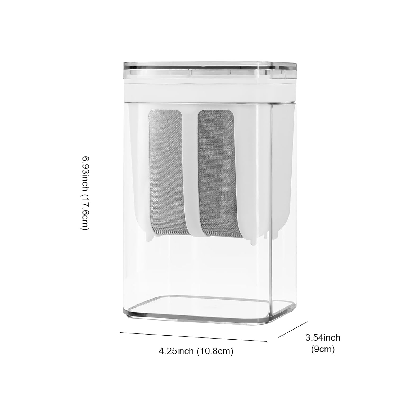 Wukusy 2 in 1 yogurt maker and strainer with clear container and mesh strainer for home use
