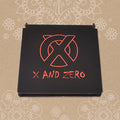 Wukusy wooden tic tac toe game box with X and zero design on the cover